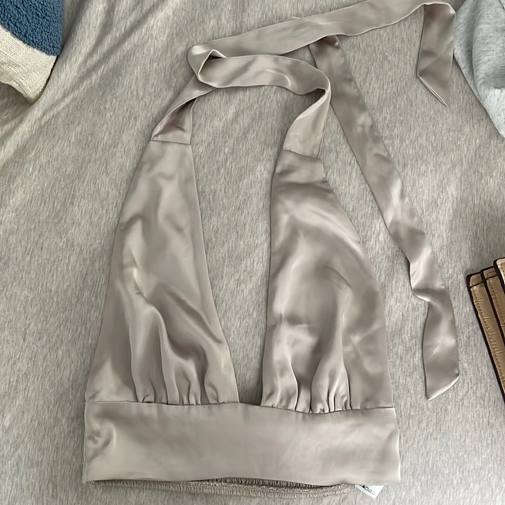 Garage brand new gold halter top